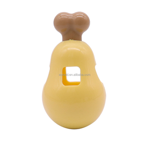 Interattivo durevole cane <span class=keywords><strong>Tumbler</strong></span> giocattolo denti molari gamba di pollo Design PP gomma TPR materiale per la perdita di cibo per animali domestici - Product Image 6