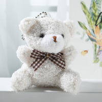 Mini ours en peluche personnalisé de 11 cm, super doux, porte-clés avec fonction anti-stress, pour cadeaux, sacs à dos ou promotions