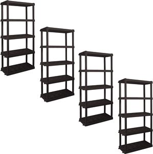 3,4,5-Shelf <strong>Plastic</strong> <strong>Shed</strong> Garage Greenhouse Office Storage <strong>Shelving</strong> Unit - Product Image 1