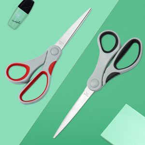 Stainless Steel Craft Scissors 175mm Red Grey 205mm Black Grey For Home Office Paper Cutting - Product Image 2