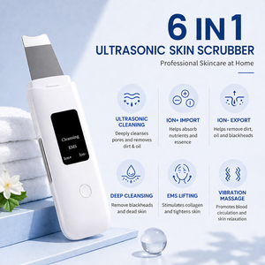 Ultrasonic Skin Scrubber Facial Cleansing <b>Blackhead</b> Pore <b>Cleaner</b> Handheld Face Nose Cleansing Ultrasonic Facial Skin Scrubber - Product Image 2