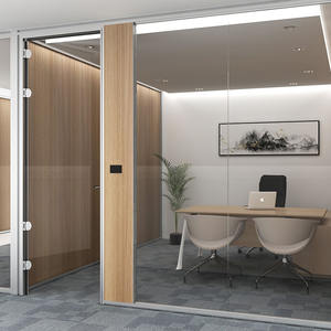Système de <span class=keywords><strong>cloisons</strong></span> de bureau modulaires <span class=keywords><strong>amovibles</strong></span> en verre trempé moderne, panneaux de 12 mm d'épaisseur pour l'école, l'entrepôt, l'<span class=keywords><strong>atelier</strong></span> - Product Image 2
