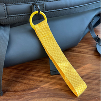 Porte-clés coloré avec boucle à ressort, sangle en toile de polyester, cordon anti-perte pour gobelet d'eau