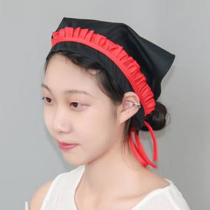 Çocuklar için Çizgili Dantel Başörtüsü, Restoran, Sütlü Çay Dükkanı, Garson, Sıcak Tencere Dükkanı ve Hizmetçi Rol Yapma Oyunları için Açık Başlıklı Şapka - Product Image 4