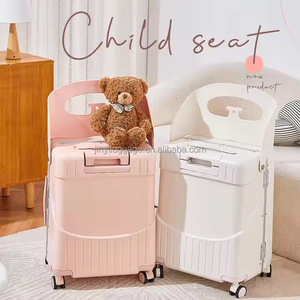<span class=keywords><strong>Valise</strong></span> de voyage pour enfants, poussette, sac de transport pour bébé et maman, <span class=keywords><strong>valise</strong></span> 100% PC, siège porte-bébé, chariot à bagages avec cadre en aluminium étroit - Product Image 2