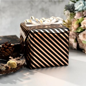 Custom Black Gold Snowflake Gift Box Packaging <b>Paper</b> Double-Sided Coated Metallized Eco-Friendly Recyclable Craft Material - Product Image 3