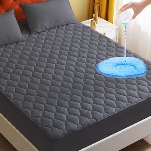 Sábana Ajustable Acolchada Impermeable de 300 Hilos, Gruesa, Estampada, de Punto, con <span class=keywords><strong>Barrera</strong></span> Contra Orina, Suciedad y Ácaros del Polvo - Product Image 1