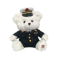 Ours en peluche personnalisé avec broderie, certificat, uniforme DIY, cadeau parfait pour anniversaire ou commémoration, matériau de rembourrage en PP