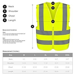 Chaleco <span class=keywords><strong>de</strong></span> Seguridad Industrial Reflectante <span class=keywords><strong>de</strong></span> Alta Visibilidad para Hombre, con Cierre, para Construcción y Almacén, Color Amarillo Clase 2, con Logotipo Personalizado - Product Image 5