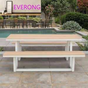 Meubles <span class=keywords><strong>de</strong></span> restaurant d'extérieur, table à manger en aluminium, <span class=keywords><strong>plastique</strong></span> et bois, banc <span class=keywords><strong>de</strong></span> pique-nique, table <span class=keywords><strong>de</strong></span> banc en WPC <span class=keywords><strong>pour</strong></span> <span class=keywords><strong>jardin</strong></span>, patio - Product Image 3