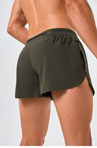 Pantalones cortos para correr 2 en 1 sin costuras para hombre con ropa interior para hombre, ropa deportiva transpirable ligera, pantalones cortos deportivos de poliéster de secado rápido - Product Image 4
