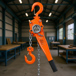 Polipasto manual de cadena Weston de 1-1/2 toneladas y 20 pies, naranja, equipo de elevación industrial - Product Image 2