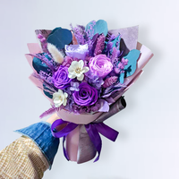 Fabrieks prijs geconserveerde hortensia rozen gedroogde bloemenboeket voor bruiloftdecoratie