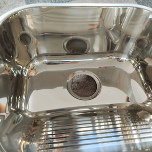 Contenitore singolo personalizzabile <span class=keywords><strong>lavello</strong></span> cucina in acciaio inox 55x45cm materiale del mercato brasiliano 201/304 senza rubinetto un foro - Product Image 2