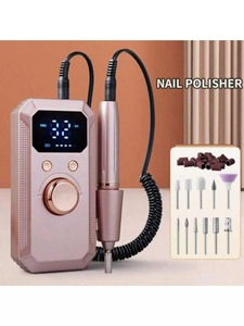 Professional Rechargeable Electric <b>Nail</b> Drill Machine Portable Cordless <b>Nail</b> File HD LED Display Brushless Motor 45000 RPM <b>Nails</b> - Product Image 1
