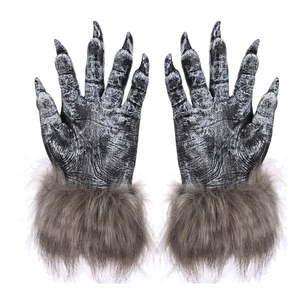 Lông người sói Găng Tay-lông động vật trang phục găng tay cho Halloween, Sói/Gấu đạo cụ cosplay & phụ kiện bên mùa đông - Product Image 4