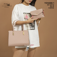 Sac à Main de Luxe QAZA de Haute Qualité 2 en 1 pour Femmes, Or, Tendance Designer 2024, Cuir PU Couleur Unie, Sac Porté Épaule Fourre-Tout