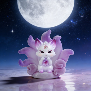 Figura Coleccionable de Resina Yu Mo Craft Dreamy Fox en Caja Sorpresa, Decoración de Dibujos Animados, Regalo para el Hogar o Escritorio - Product Image 3