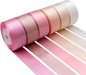 Cinta de Raso de Doble Cara de Color Sólido Surtido Rosa para Ramos de Flores, Invitaciones de Boda, Manualidades, Envoltura de Regalos - Product Image 1