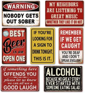 Funny <strong>Bar</strong> <strong>Signs</strong> for Home <strong>Bar</strong> Wall Decor - Vintage Garage Metal <strong>Signs</strong>, Man Cave Decor F, Personalized Basement <strong>Bar</strong> Accessories - Product Image 1