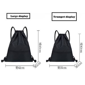 Custom Logo & Image Durable Waterproof Polyester <b>Drawstring</b> <b>Backpack</b>, Unisex Sports Bag with Air Cushion Belt for Gym - Product Image 4