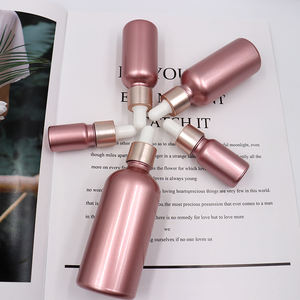 Botella con Gotero para Cosméticos de 30 ml, Botella con Gotero para Suero, Etiqueta Personalizada, Botellas de Vidrio Rosa Esmerilado con Gotero - Product Image 1