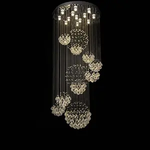 Tempat Lilin Kristal Panjang Rantai Kristal Modern Langsung dari Pabrik Lampu Gantung Hujan