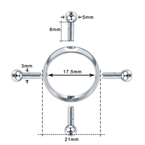 Paar Stahl Nippel ringe Runde nicht <span class=keywords><strong>Piercing</strong></span> Nippel Schild <span class=keywords><strong>Piercing</strong></span> Schraube Nippel klemmen Sexy Körpers chmuck Adult Game für Frauen - Product Image 2