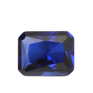 blue sapphire gem 34# Octagon cut 5x7mm corundum gem stone
