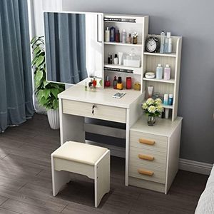 Trendy Plastic Material Bay Window Integrated <b>Dressing</b> <b>Table</b> Storage Cabinet for Small Apartment Household Use 1 Year Makeup - Product Image 3