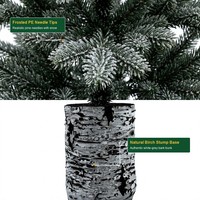 Pohon Natal Artifisial Spruce Berkualitas Tinggi YTH YTH-10 5ft, Bentuk Pensil, Plastik, Dilapisi Mikro Flock, Lampu LED, Mudah Dipasang