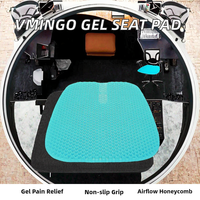Coussin de siège ergonomique en gel alvéolé Vmingo, vert aqua, 46x39cm |   Antidérapant et respirant |   Douleur sciatique/du coccyx/du bas du dos