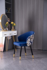 NOVA Modern Design Art Déco <span class=keywords><strong>Chaise</strong></span> de Salle à Manger Vert Fashion Velours <span class=keywords><strong>Tissu</strong></span> avec Pieds en Acier au Carbone pour Restaurant ou Villa - Product Image 6