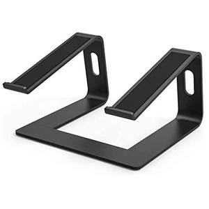 Support pour ordinateur portable en aluminium à hauteur fixe avec options de couleurs noir/argent/personnalisées et option de logo personnalisé - Product Image 2