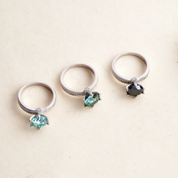 Bague en moissanite bleu-vert 3 CT 9 mm, certifiée GRA, diamant créé en laboratoire, alliance de mariage, argent massif 925, bijoux de luxe