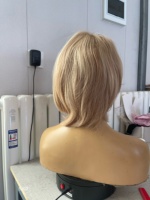 Perruques en cheveux humains SHY Medical, entièrement nouées à la main, avec une ligne de cheveux naturelle et un cuir chevelu réaliste, pour femmes, vente en gros
