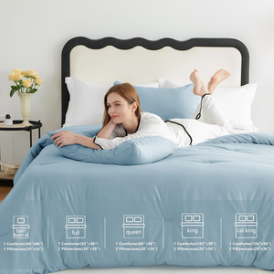 Ensemble de literie matelassé respirant en 3 pièces, ensemble de lit luxueux léger et doux avec couette et 2 taies <span class=keywords><strong>d</strong></span>'oreiller - Product Image 4
