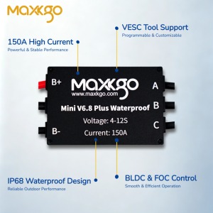Contrôleur de vitesse électronique (ESC) Maxkgo IP68 étanche et durable, Mini FSESC6.8 Plus 150A pour Efoil, Ejet Boat, <span class=keywords><strong>Esurf</strong></span>, utilisation en extérieur - Product Image 4