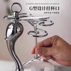 ชั้นวางแก้วไวน์สแตนเลสทันสมัย 5 ชั้น 9 ที่แขวนแก้วแบบกลับหัว สำหรับตกแต่งห้องนั่งเล่น - Product Image 4