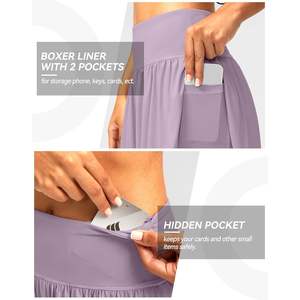 Soothfeel femmes taille haute UPF 50 + jupe de bain Shorts Flowy Fitness maillot de bain avec poches maillot de bain bas de bain pour femmes - Product Image 2