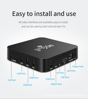 Mx9 Pro 4k Android 10.0 MX Pro Décodeur 1 Go 8 Go Lecteur 4K HD Android 7.1 Boîtier TV Smart IPTV S905w RK3228A MXG PRO Wifi double bande 5G