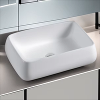 Vasque à poser en céramique blanche brillante, grande taille, moderne et élégante, pour hôtel, facile à nettoyer, garantie 5 ans, directement de l'usine