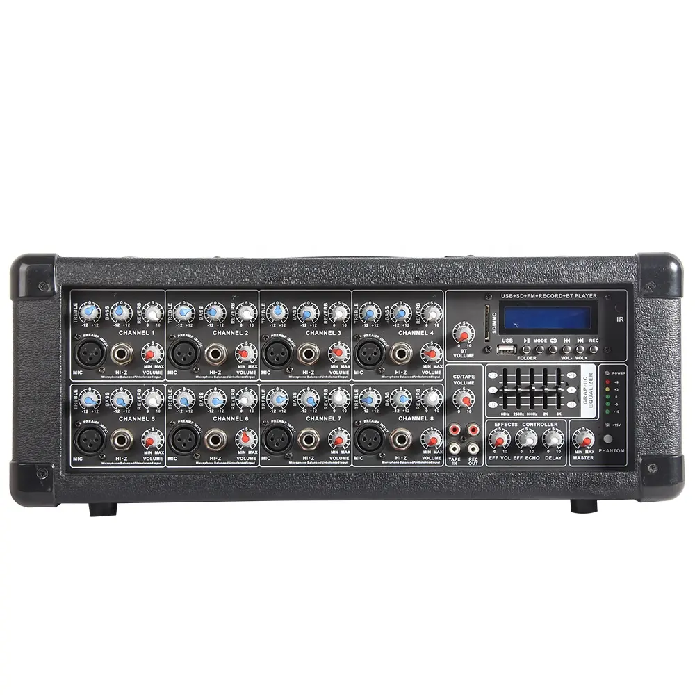8-канальный микшер караоке-процессор студийный мастер-микшер звуковой диджейский усилитель звуковой системы динамик с эффектом реверберации музыки FM BT TWS