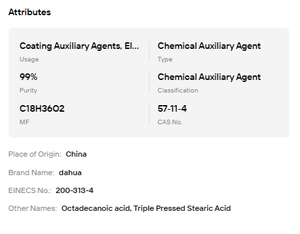 Ácido Esteárico al 99% 1820 1838 1842 1860 1865 en Polvo para Aditivos Alimentarios - Product Image 6