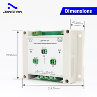 Medidor Digital RS485 kWh de Energía con Riel Din, Transformador de Corriente CA, Medidor de Potencia de Alta Eficiencia, 100A, 1 Unidad