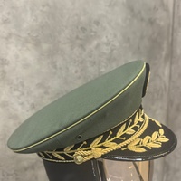 Casquette d'uniforme de capitaine, casquette de costume réglable pour adulte avec emblème, accessoire pour spectacle sur scène