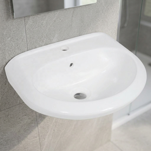 Lavabo de Pared de Piedra Sinterizada Blanca, Lavamanos de Diseño para Hoteles, Villas y Proyectos Comerciales, Venta al Por Mayor - Product Image 3