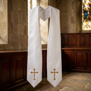 Estola de Iglesia Moderna Bordada Personalizada para Adultos Unisex, 100% Poliéster, para Clérigos y Coro - Product Image 3