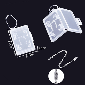 Custodia per Schede di Gioco <span class=keywords><strong>Nintendo</strong></span> <span class=keywords><strong>Switch</strong></span> 2 OLED, Scatola Porta Schede Micro <span class=keywords><strong>SD</strong></span> TF con Portachiavi, Custodia Protettiva Bianca Rossa Trasparente - Product Image 5