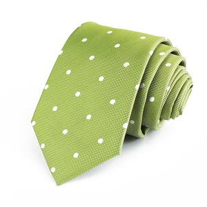 Cravates en soie Jacquard vert dernière mode en vrac pour hommes - Product Image 6